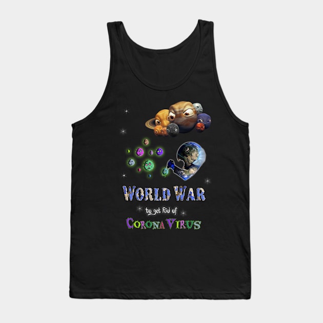 World War Against Corona Virus Tank Top by Black Dragon Store